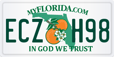 FL license plate ECZH98