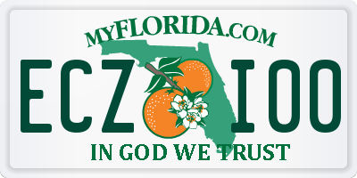FL license plate ECZI00