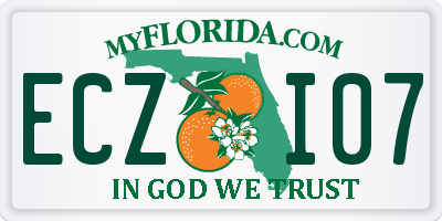 FL license plate ECZI07