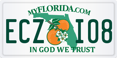 FL license plate ECZI08