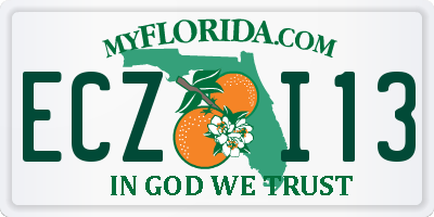 FL license plate ECZI13