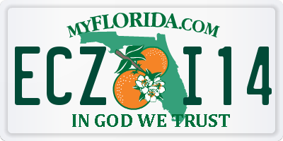 FL license plate ECZI14