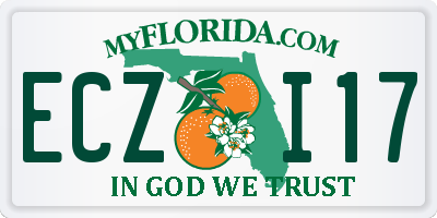 FL license plate ECZI17