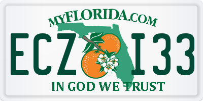 FL license plate ECZI33