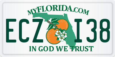 FL license plate ECZI38