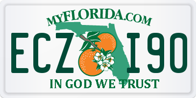 FL license plate ECZI90