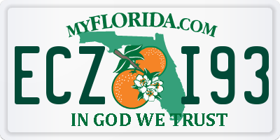 FL license plate ECZI93