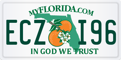 FL license plate ECZI96