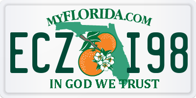 FL license plate ECZI98