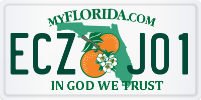 FL license plate ECZJ01