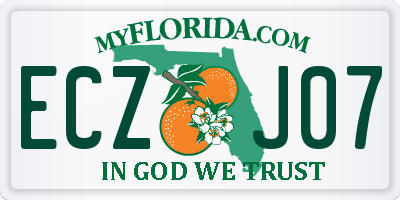 FL license plate ECZJ07