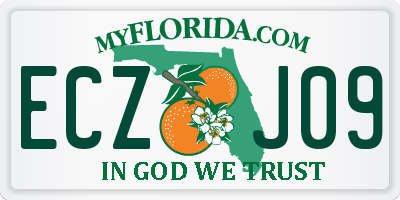 FL license plate ECZJ09