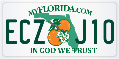 FL license plate ECZJ10