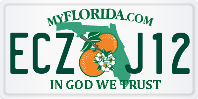 FL license plate ECZJ12