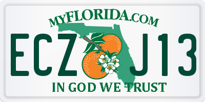 FL license plate ECZJ13