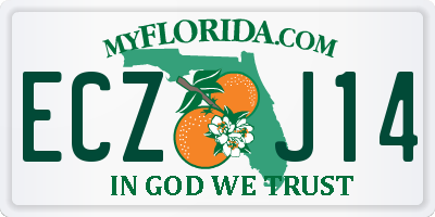 FL license plate ECZJ14