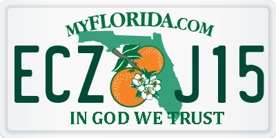FL license plate ECZJ15