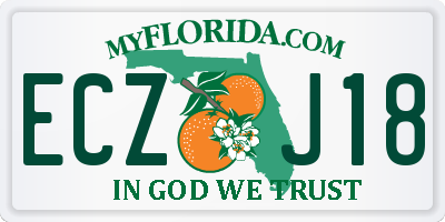 FL license plate ECZJ18