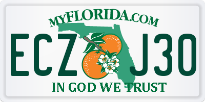 FL license plate ECZJ30