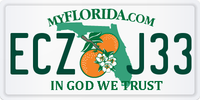FL license plate ECZJ33
