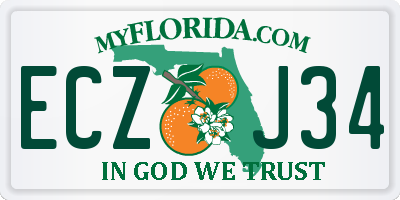 FL license plate ECZJ34