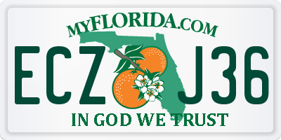 FL license plate ECZJ36