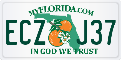 FL license plate ECZJ37