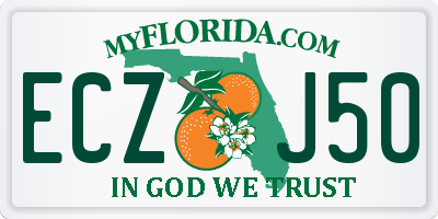 FL license plate ECZJ50