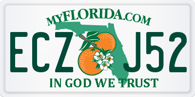 FL license plate ECZJ52
