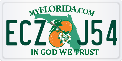 FL license plate ECZJ54