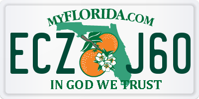 FL license plate ECZJ60