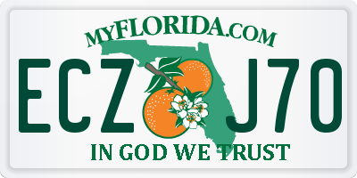 FL license plate ECZJ70
