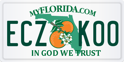 FL license plate ECZK00