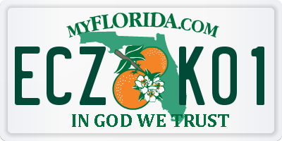 FL license plate ECZK01