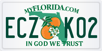 FL license plate ECZK02