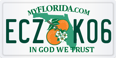 FL license plate ECZK06