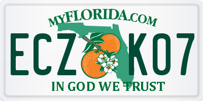 FL license plate ECZK07
