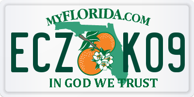 FL license plate ECZK09