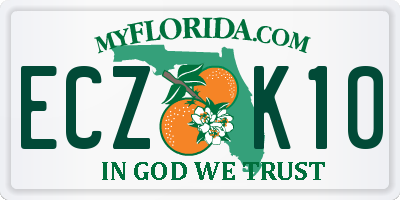 FL license plate ECZK10