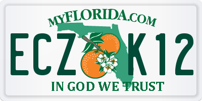 FL license plate ECZK12