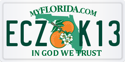 FL license plate ECZK13