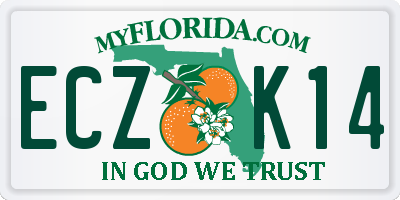 FL license plate ECZK14