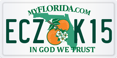 FL license plate ECZK15