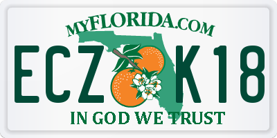 FL license plate ECZK18