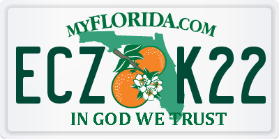 FL license plate ECZK22