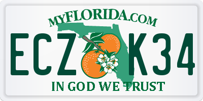 FL license plate ECZK34