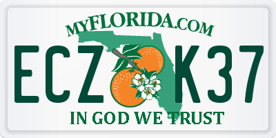 FL license plate ECZK37