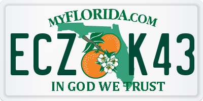 FL license plate ECZK43