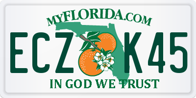 FL license plate ECZK45