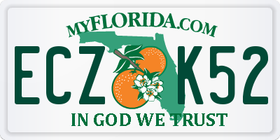 FL license plate ECZK52